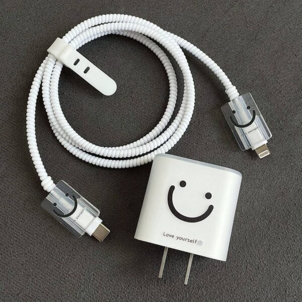 Cute Data Cable Protection Cover for iPhone Adapter