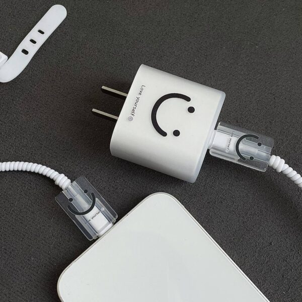 Cute iPhone Cable Adaptor Emoji Cover 1