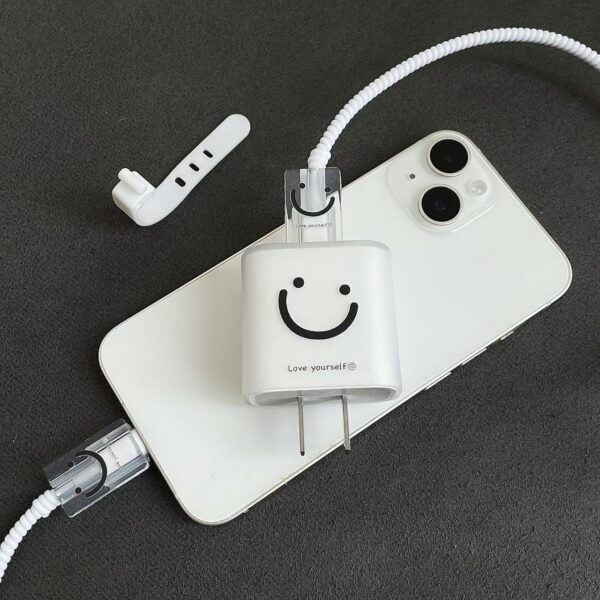 Cute iPhone Cable Adaptor Emoji Cover 1