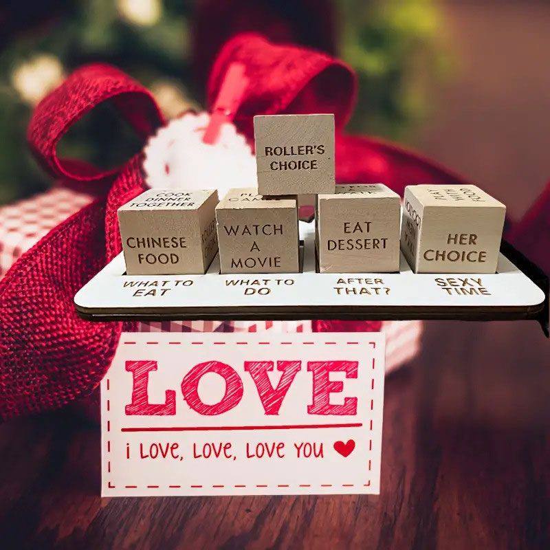 Date Night Wooden Dice For Couples