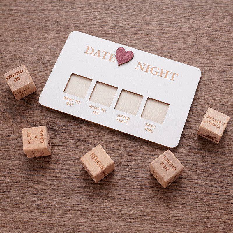Date Night Wooden Dice For Couples