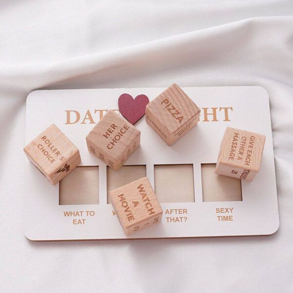 Date Night Wooden Dice For Couples