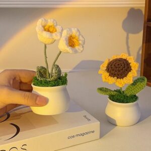 Handmade Wowen Lily Flower (With Glue)